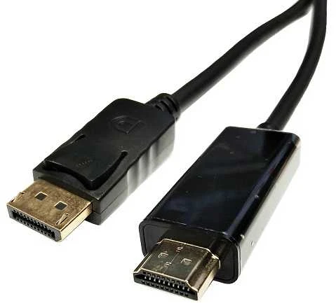 DisplayPort į HDMI laidas su adapterio jungtimis