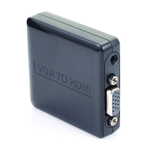 Juodas VGA į HDMI signalo keitiklis su garso jungtimi