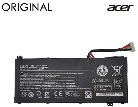Extra Digital Nešiojamo kompiuterio baterija ACER AC14A8L, 4465mAh, Original