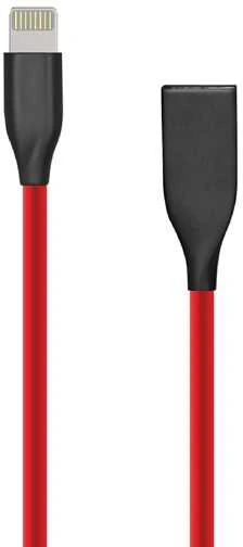 Extra Digital Silikoninis kabelis USB- Lightning, 1m (raudonas)