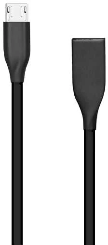 Extra Digital Silikoninis kabelis USB-Micro USB (juodas,2m)