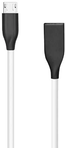 Extra Digital Silikoninis kabelis USB-Micro USB (baltas, 1m)