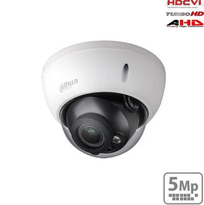 Dahua HD-CVI kupolinė kamera 5MP su IR iki 30m. 2.7~12mm 98°~34°, IP67, IK10, Lite serija