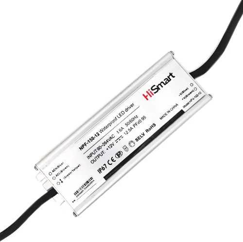 Hismart Maitinimo šaltinis 12V, 12.5A, 150W, PFC, IP67