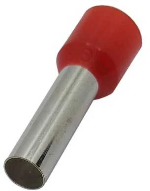 Hismart Presuojamas izoliuotas antgalis 16mm2/5AWG laidui, varis, raudonas, 100 vnt.
