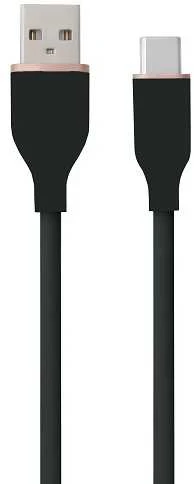 Hismart Silikoninis kabelis USB Type-A - Type-C (juodas, 3m)