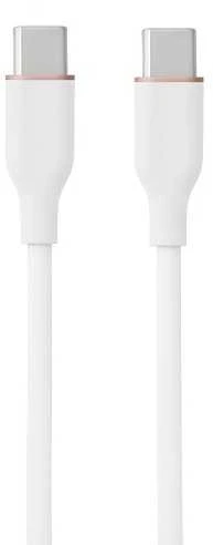 Hismart Silikoninis kabelis USB Type-C - Type-C, 60W (baltas, 1m)