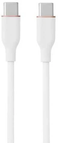 Hismart Silikoninis kabelis USB Type-C - Type-C, 100W (baltas, 3m)