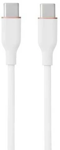Hismart Silikoninis kabelis USB Type-C - Type-C, 60W (baltas, 3m)