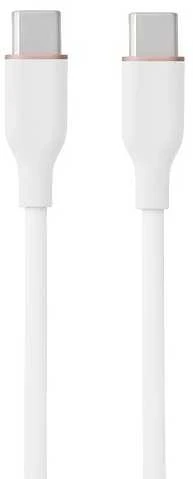 Hismart Silikoninis kabelis USB Type-C - Type-C, 100W (baltas, 1m)