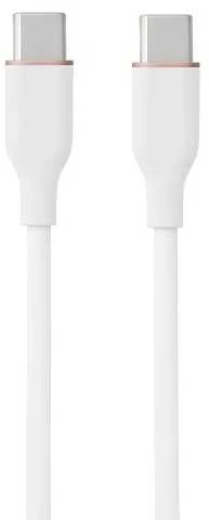 Hismart Silikoninis kabelis USB Type-C - Type-C, 60W (baltas, 2m)