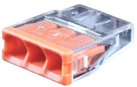 Hismart Universali laidų jungtis, 3x 0.5-2.5mm², 24A, 450V, 100vnt.