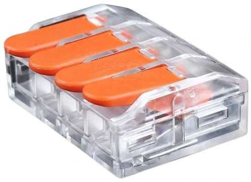 Hismart Universali užspaudžiama laidų jungtis, 4x 0.5-6.0mm², 41A, 450V, 20vnt.