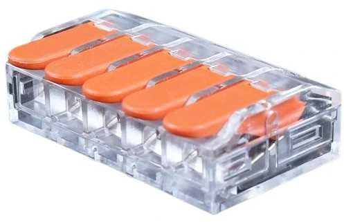 Hismart Universali užspaudžiama laidų jungtis, 5x 0.5-6.0mm², 40A, 450V, 20vnt.
