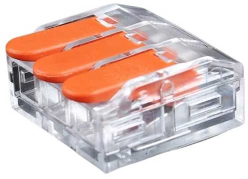 Hismart Universali užspaudžiama laidų jungtis, 3x 0.5-6.0mm², 41A, 450V, 20vnt.