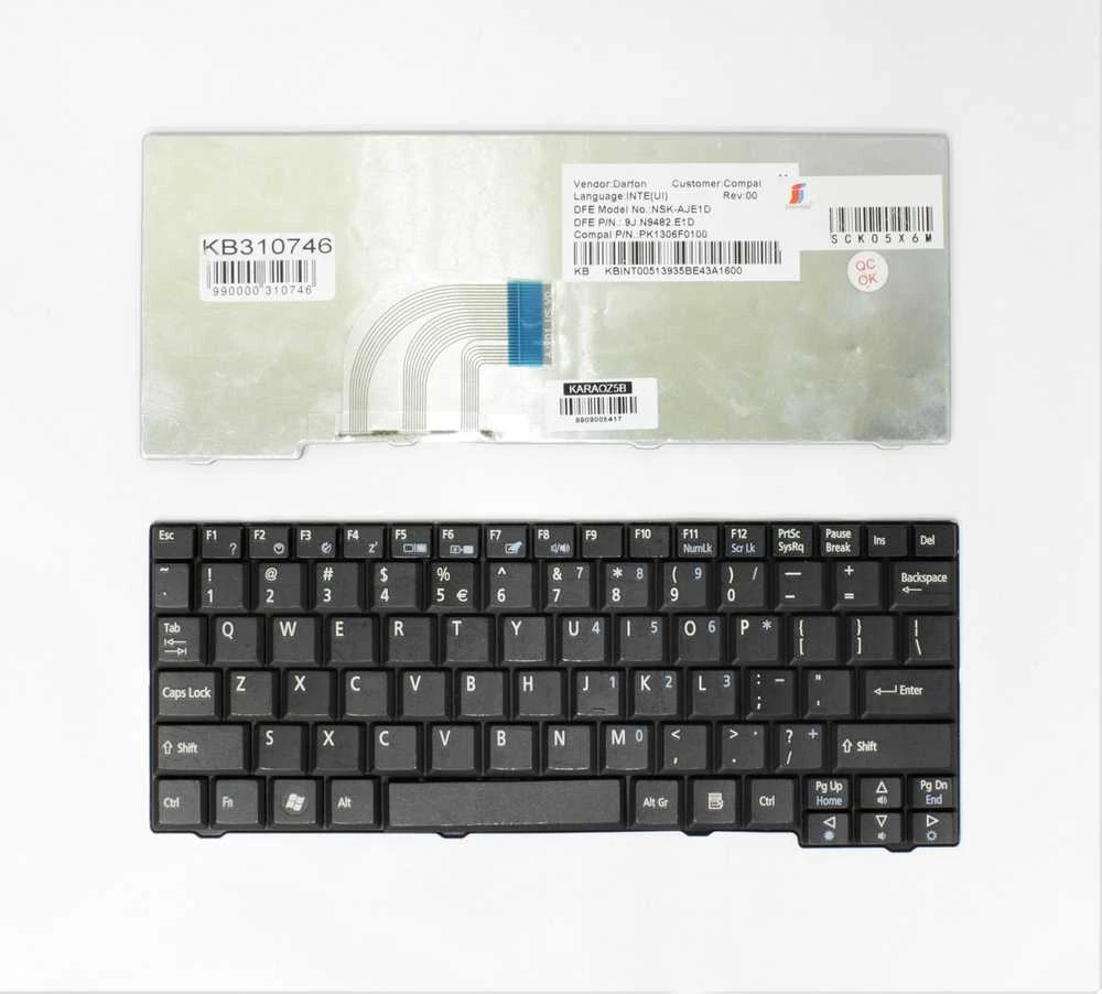 Klaviatūra ACER Aspire: One A110, A150, D150, D250, KAV10, KAV60, ZG5, ZG8