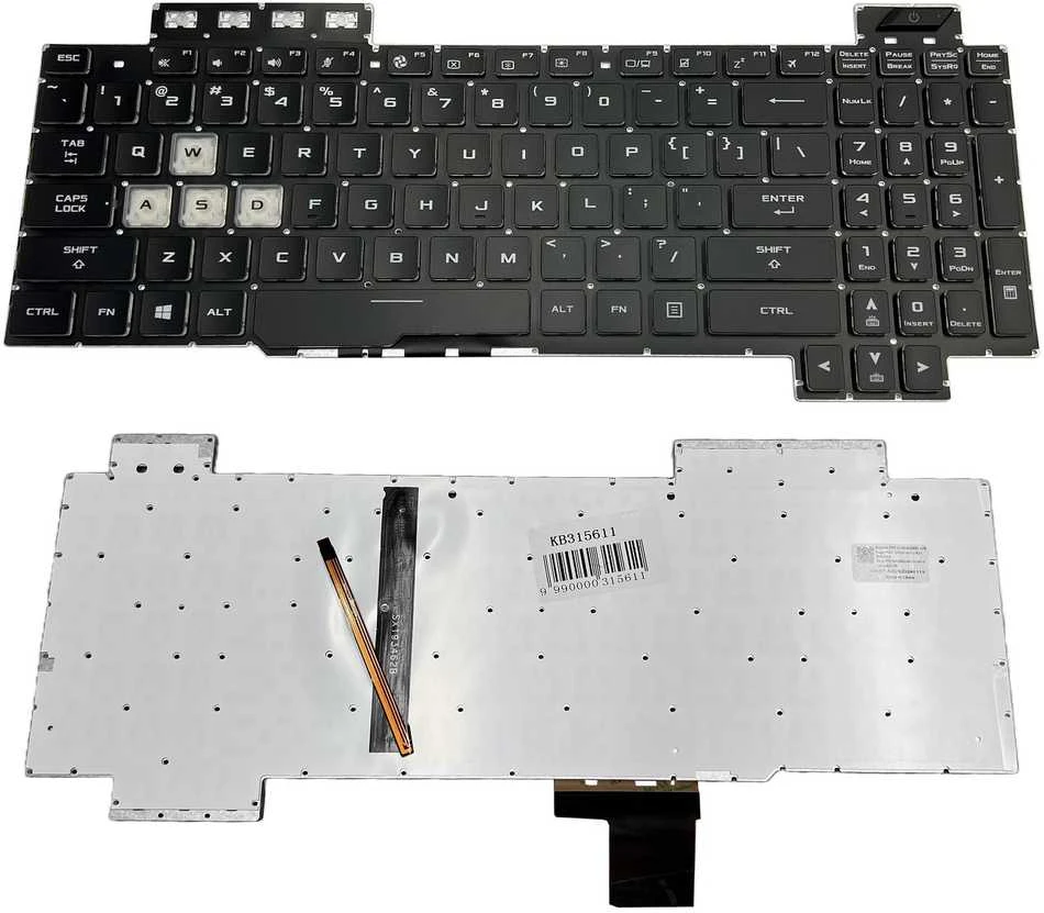 Klaviatūra ASUS ROG GL703GS GL703GM FX504 FX505, US, su pašvietimu