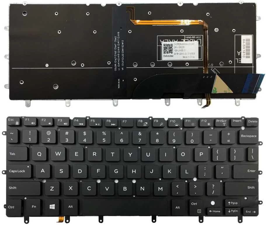 Klaviatūra DELL Inspiron 13: 7000, 7352, 7353, 7359, 7347, 7348