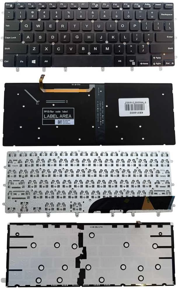 Klaviatūra DELL Inspiron 7558, 7568, XPS 15 9550, 9560, 9570, su pašvietimu, US