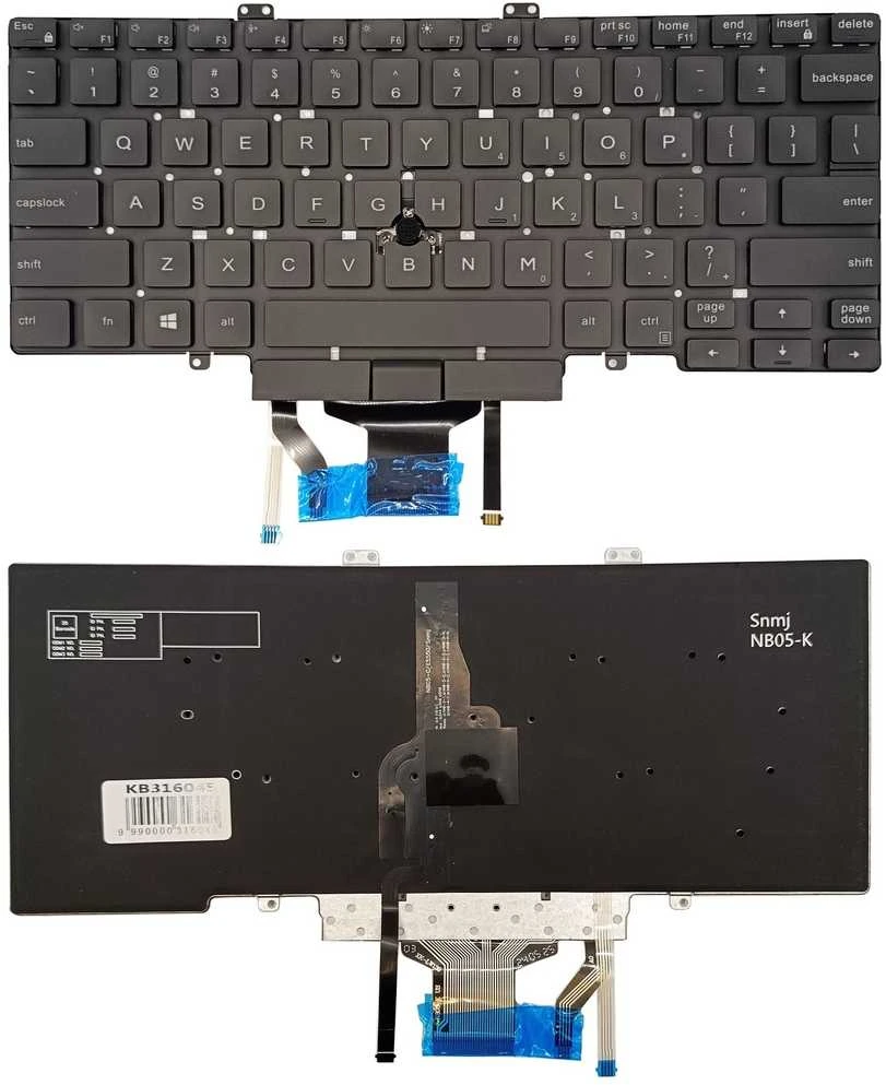 Klaviatūra DELL Latitude 5400, su „trackpoint“