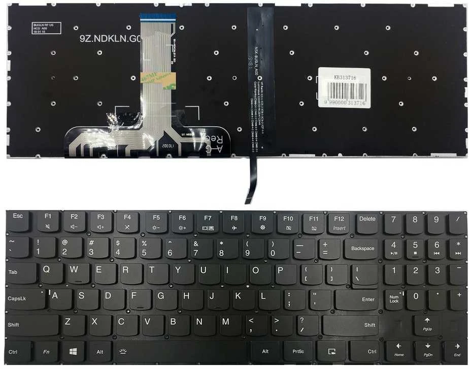 Klaviatūra Lenovo: Legion Y520 su baltu pašvietimu