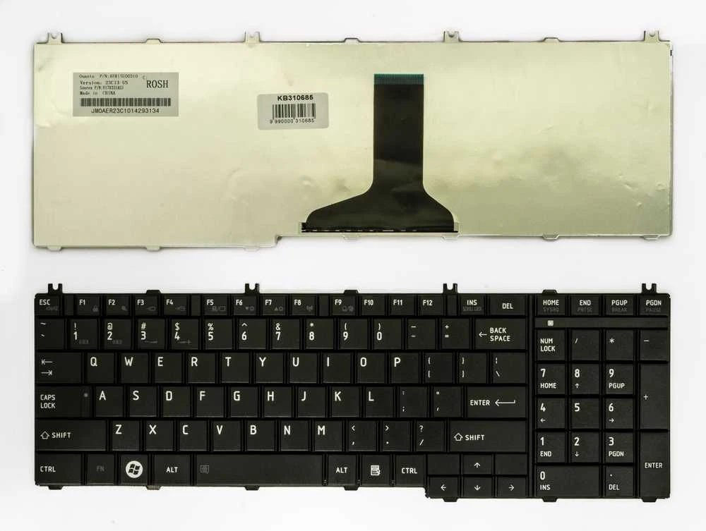 Klaviatūra TOSHIBA: Satellite C650, L650, L670