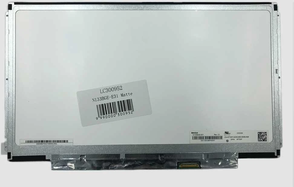LG Ekranas 13.3", 1366x768, 60Hz, matinis, 30pin, dešinėje