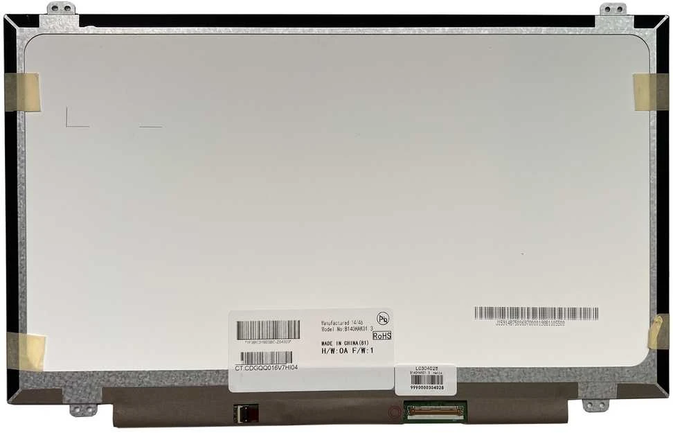 LG Ekranas 14.0", 1920x1080, 60Hz, matinis, 40pin, dešinėje, Touch