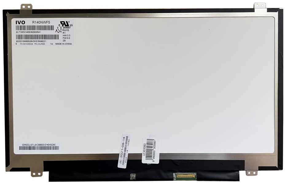 LG Ekranas 14.0", 1920x1080, 60Hz, matinis, 40pin, dešinėje, IPS, Touch