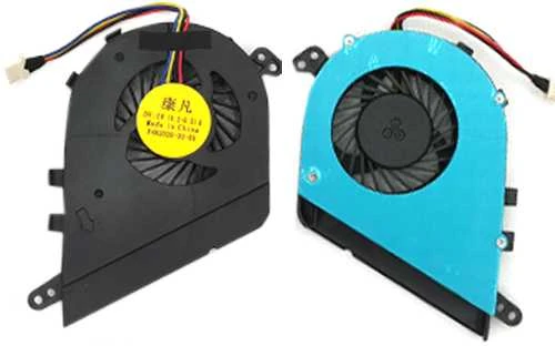 DELL E5420 ventiliatorius su geltonos etiketės ir mėlynos dangtelio puse