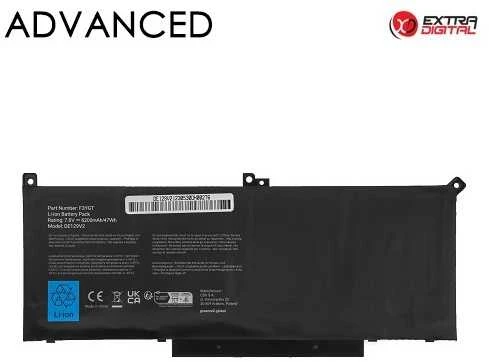 Nešiojamo kompiuterio baterija DELL F3YGT, 7200mAh, Extra Digital Advanced