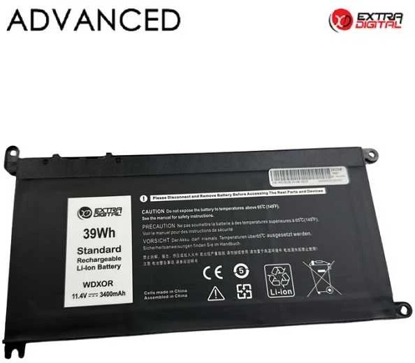 Nešiojamo kompiuterio baterija DELL WDX0R, 3400mah, Extra Digital Advanced