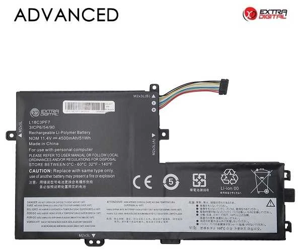 Nešiojamo kompiuterio baterija LENOVO L18C3PF7, 4500mAh, Extra Digital Advanced