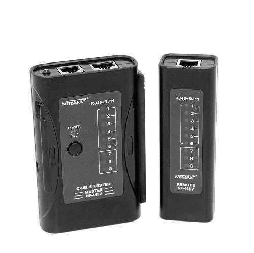 Noyafa Tinklo ir telefono kabelių RJ-45, RJ-11 testeris