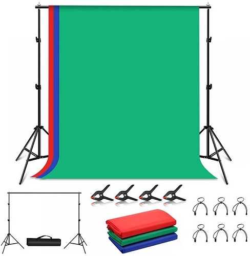 Puluz Fotografavimo fonų ir stovų rinkinys 2x2m, RGB