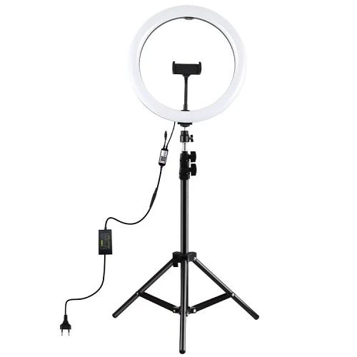 Puluz LED žiedinė lempa 30cm, su trikoju stovu iki 1.1m ir telefono laikikliu