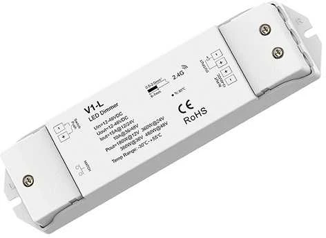 SKYDANCE V1-L nuolatinės įtampos valdiklis 12-48V, 1x15A, Push-Dimm