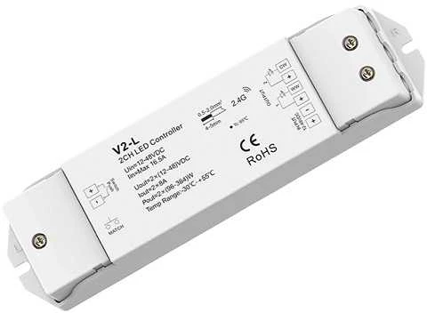 SKYDANCE V2-L valdiklis-imtuvas 12-36V DC, 2x8A