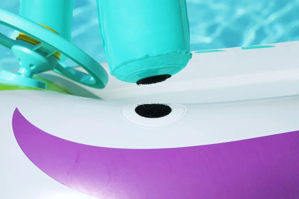 BESTWAY pripučiamas vaikiškas plaustas su stogeliu Space Splash, 1.07m x 1.12m, 34149