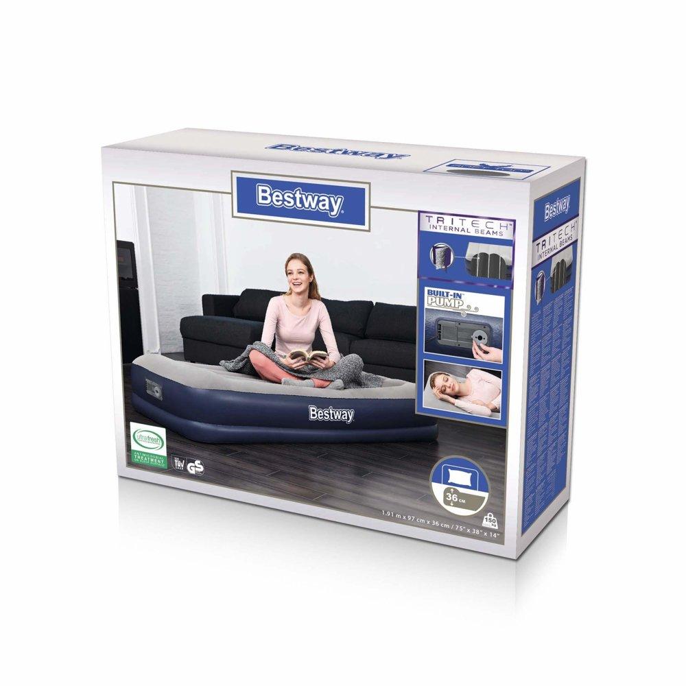 Pripučiamas čiužinys 191x97x36 cm su įmontuotu elektriniu siurbliu Bestway 67723