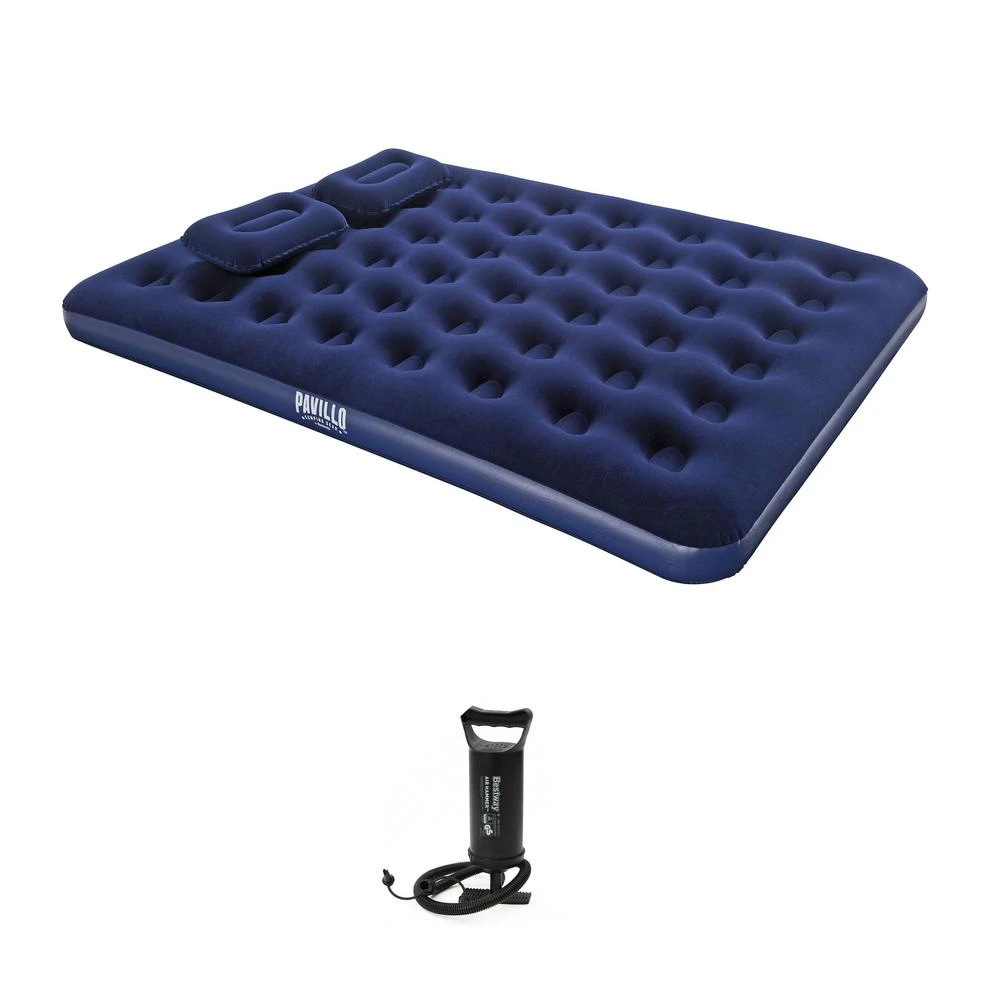 TOP KOMPLEKTAS! Bestway Pavillo dvigulis čiužinys su pompa ir 2 pagalvėlėmis 2.03m x 1.52m x 22cm
