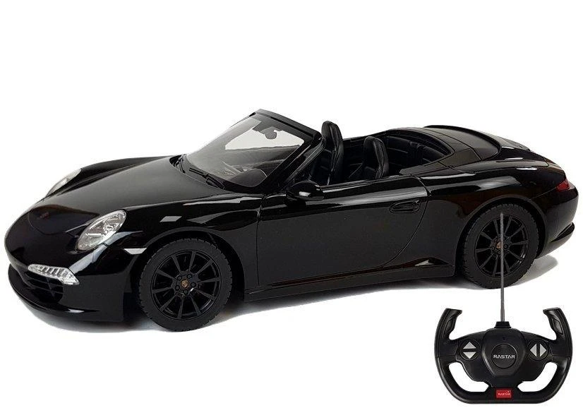 Nuotoliniu būdu valdomas automobilis Porsche 911 Carrera S Rastar 1:12 Juodas