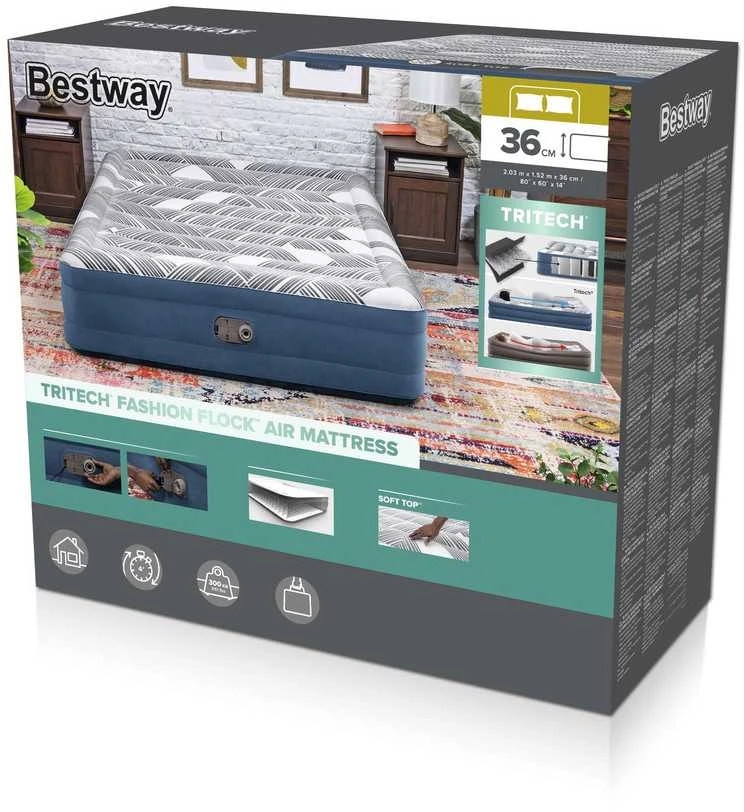 Pripučiamas čiužinys 203 x 152 x 36 cm Bestway 6712Y