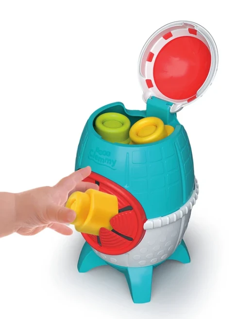 Clementoni sensorinis žaislas su kaladėlėmis "Space Rocket"