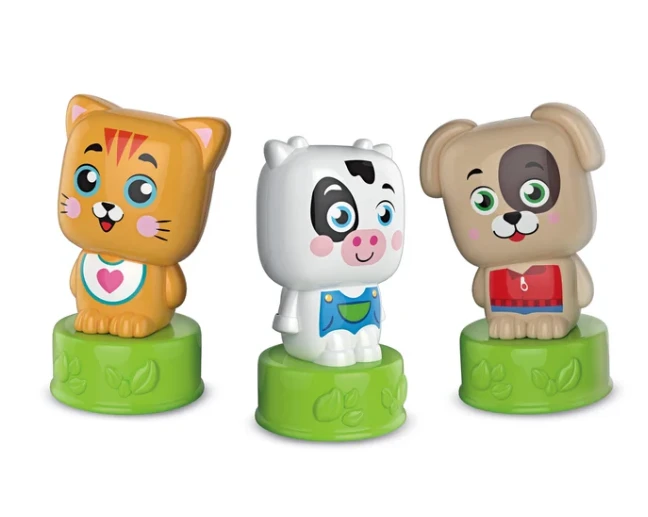 Clementoni kaladėlės Soft Clemmy su knygute "Sweet Animals"