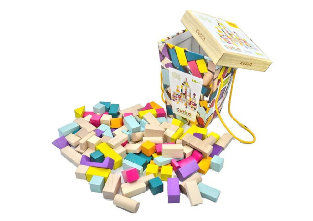 Cubika medinių kaladėlių rinkinys, 100vnt