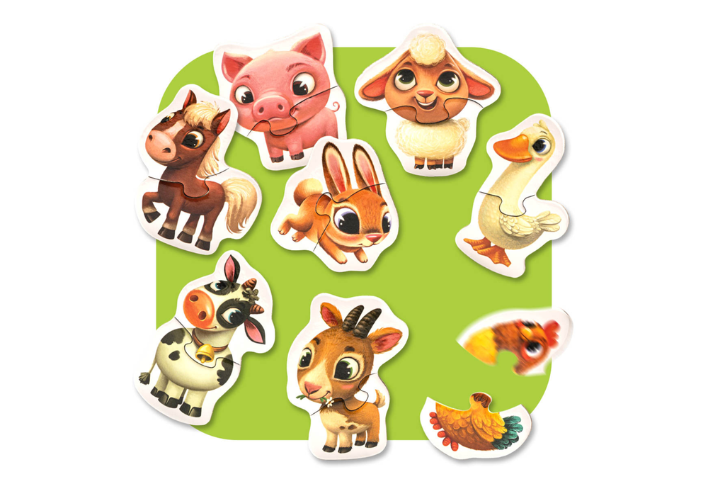 Puzzlika dėlionė "Ūkio Gyvūnai"