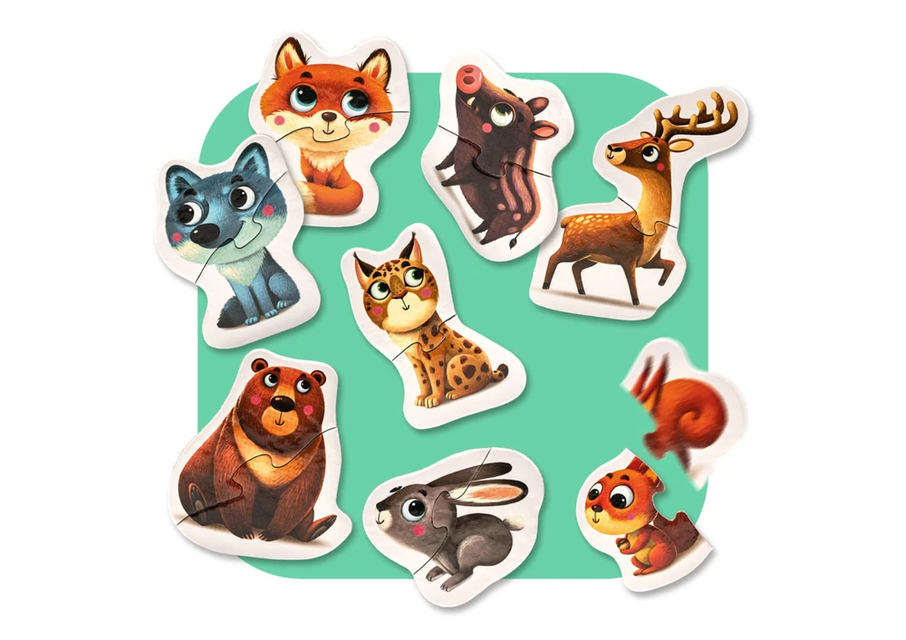 Puzzlika dėlionė "Miško gyvūnai"