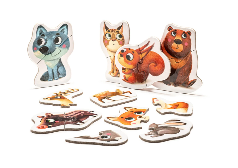 Puzzlika dėlionė "Miško gyvūnai"