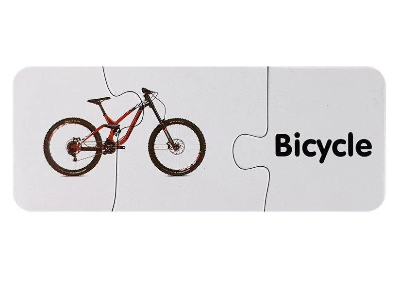Lean Toys Edukacinė dėlionė "Transporto priemonės", anglų k., 10 derinių